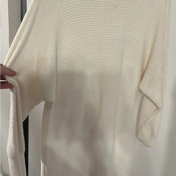 express cream sweater dress Cable Knit Crew Neck Long Sleeve Maxi Sweater Dress